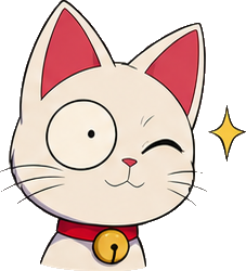 The Mewlang cat, giving a mischievous wink