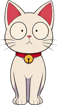 The Mewlang cat, facing forward