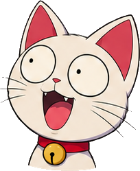 The Mewlang cat, happy and pleased