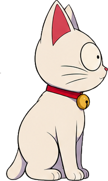 The Mewlang cat, in a neutral curious pose