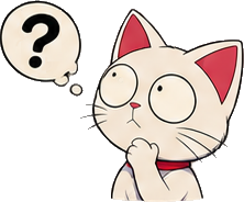 The Mewlang cat, thinking with a paw to its chin